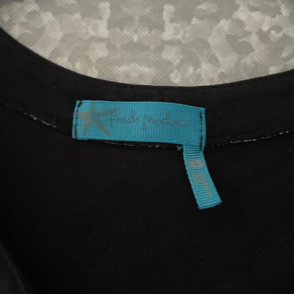 Fresh Produce Black V-Neck Sleeveless Cotton Tank Top - Size XS - Made in USA - Picture 3 of 5